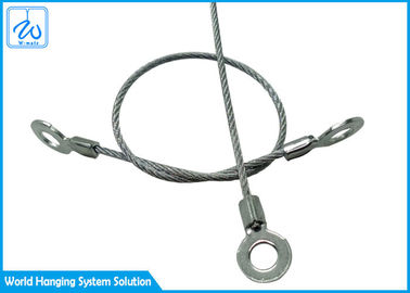 Cabo da segurança com o estilingue de aço inoxidável do cabo do aço da corda de fio 1.5mm do atenuador 7x7