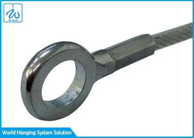 A corda de fio de aço revestida galvanizada lança 4mm com ilhó carimbado