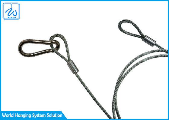 ampolas da paridade de Lanyard Safety Cable For Led da corda de fio 7*7 de aço de 2mm