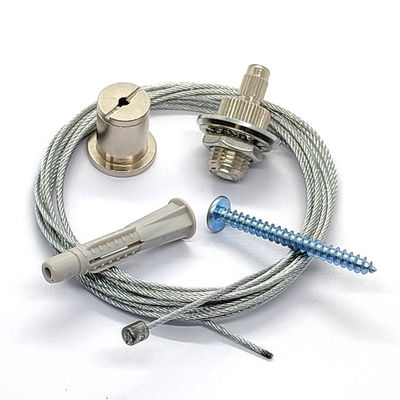 Prendedor do cabo e suspensão Perfurador-livre de aço inoxidável Kit For Panel 60x60 da corda de fio