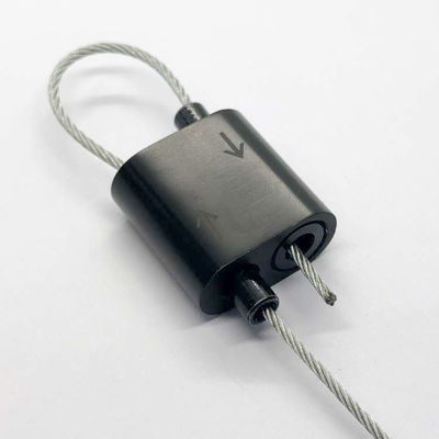 Fechamentos 1.5mm pretos em dois sentidos delicados do prendedor do cabo pelo fio de aço inoxidável para a iluminação