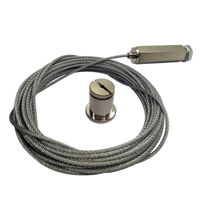 Acessório de suspensão do teto do bujão da corda de fio de aço do conjunto da suspensão do cabo para a luz de painel conduzida