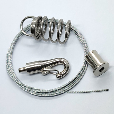 Encaixes de aço do hardware da iluminação de painéis acústicos da parte com o prendedor do cabo de gancho