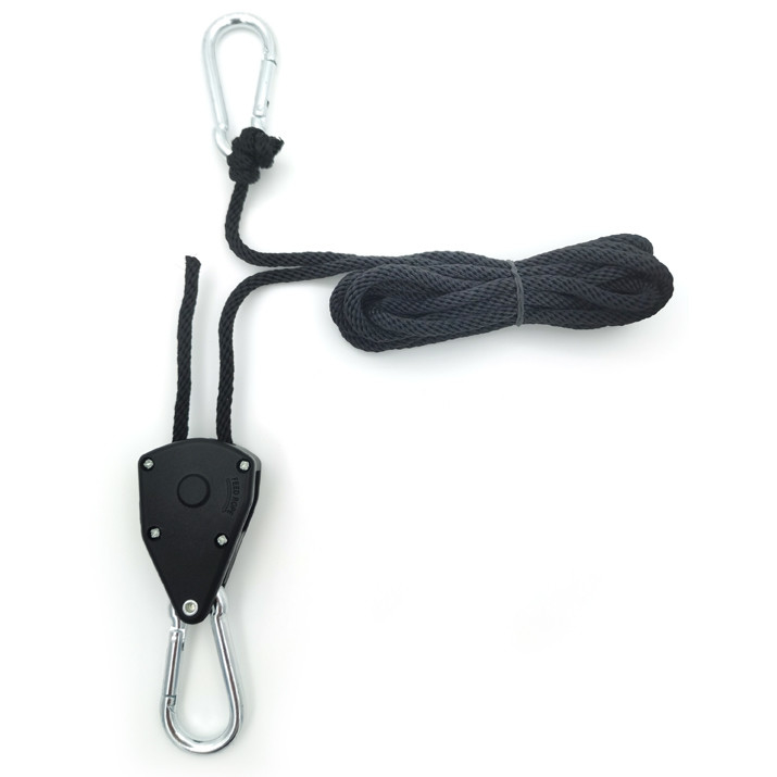 Chin Up Black Color o gancho 68kg/150lbs da corda do Metal Gear de 1/8 de polegada cresce o gancho de Rachet das luzes