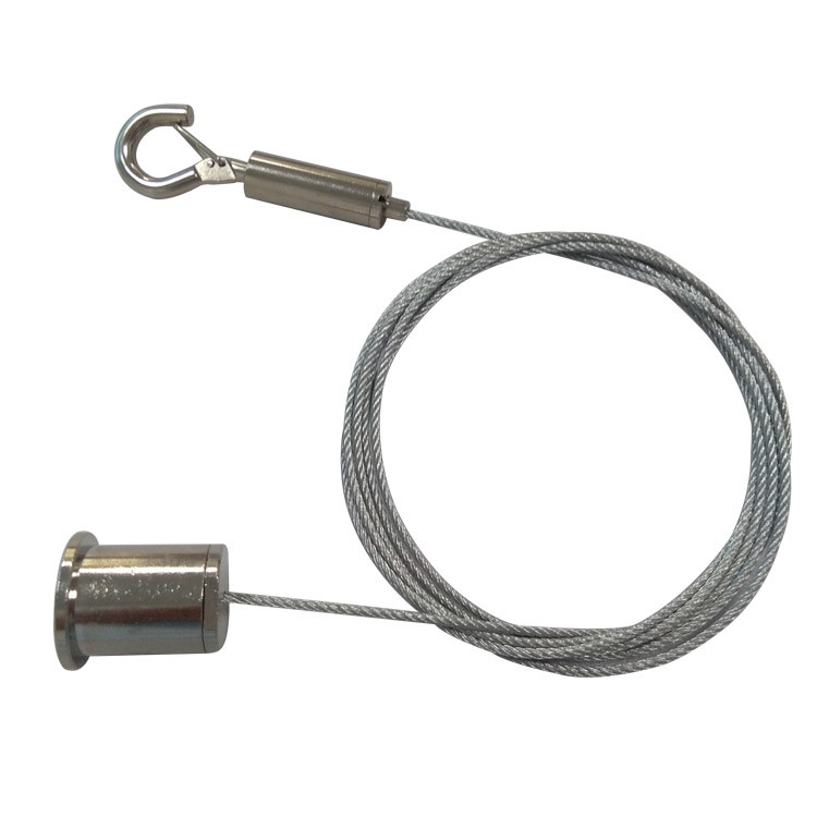Kit de suspensão de cabos Sistema de agarrador de gancho de cabo de metal montado no teto para painéis de amortecimento de som
