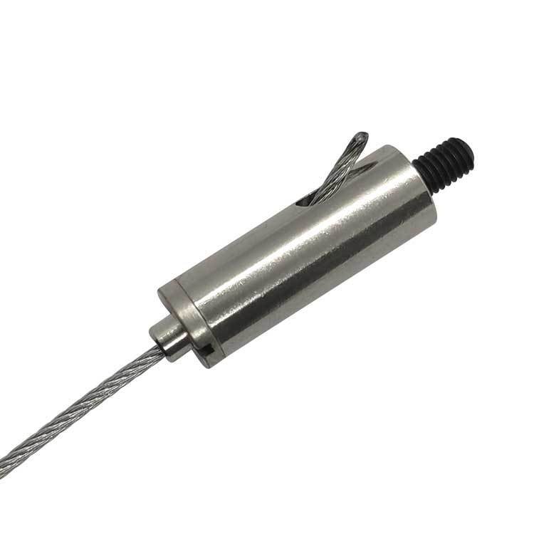 Grampo de cabo em aço inoxidável com rosca externa para organizador de teto suspenso, grampos de fixação de cabo de aço incluídos