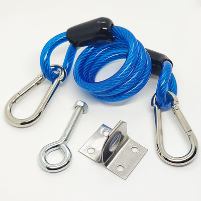 O revestimento de alta elasticidade do vinil galvanizou o parafuso de Lanyard Sling For Automobile Door da mola do cabo