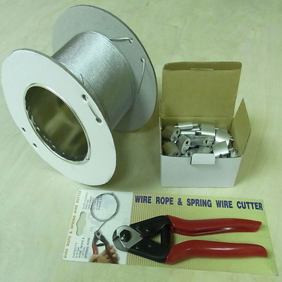 Prendedor do laço do prendedor da corda de fio do sistema de suspensão do prendedor do cabo com o cortador de fio para a cesta e a canalização do cabo da suspensão
