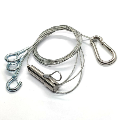 Potenciômetro ajustável da planta da corda de fio de aço que pendura Kit With Hook For Safety