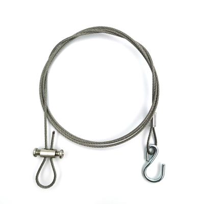 Laço de aço inoxidável da corda de fio trançado e corda de fio galvanizada terminal com gancho instantâneo