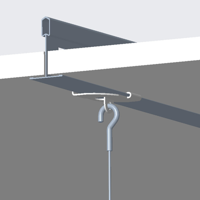 T Bar Twist Clip com fixação de ponta de barril para grelha de teto suspensa