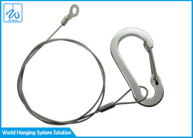 Cabo da segurança com corda de fio do aço do atenuador com cabeça cabendo 4mm 1x19